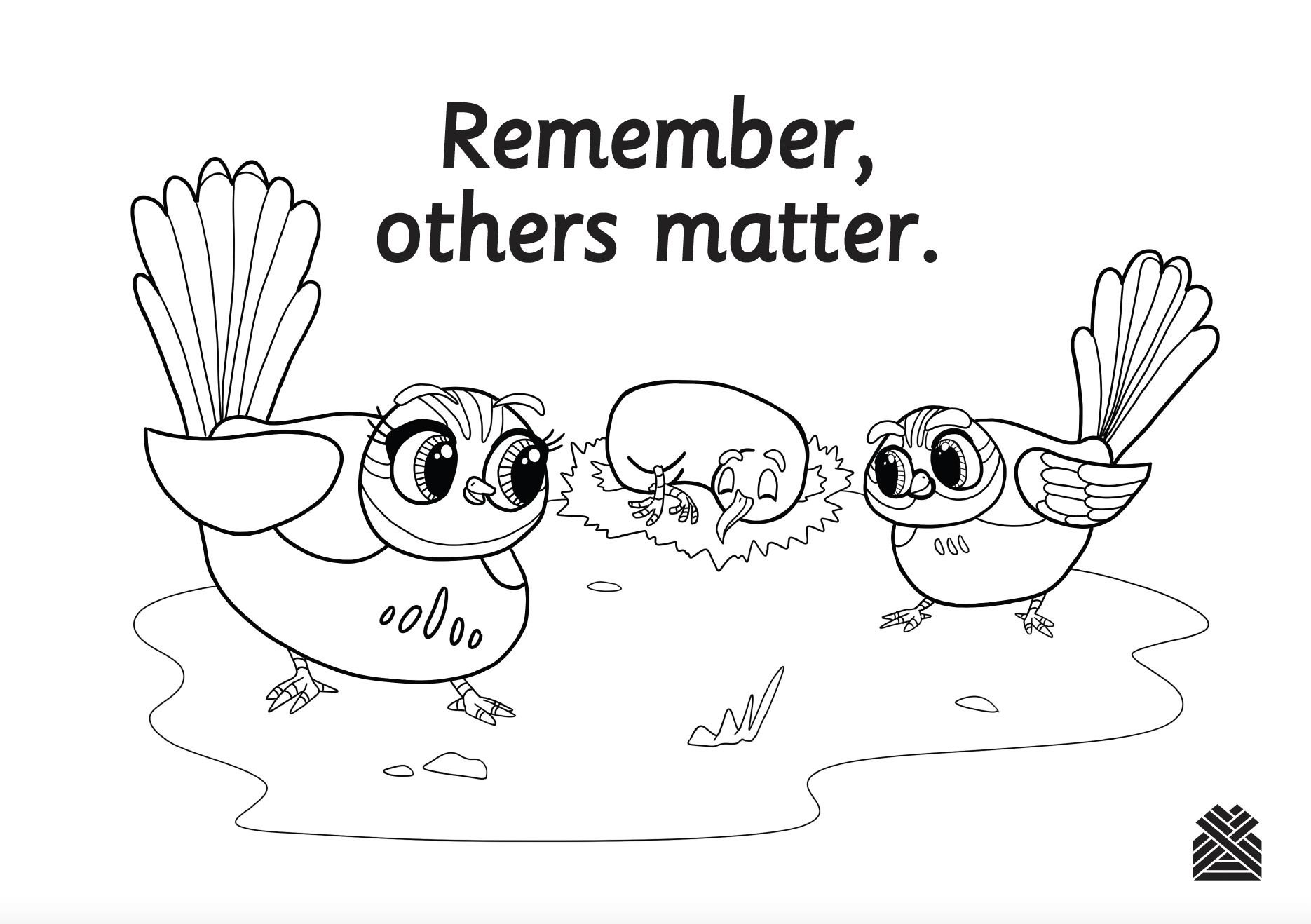 Others Matter - Cartoon Colouring Page