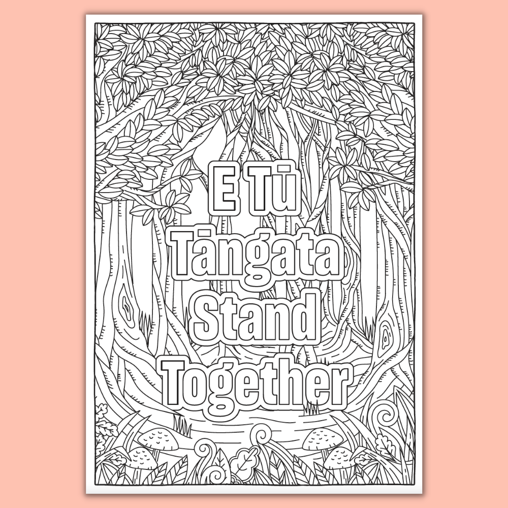 Stand Together Colouring Page