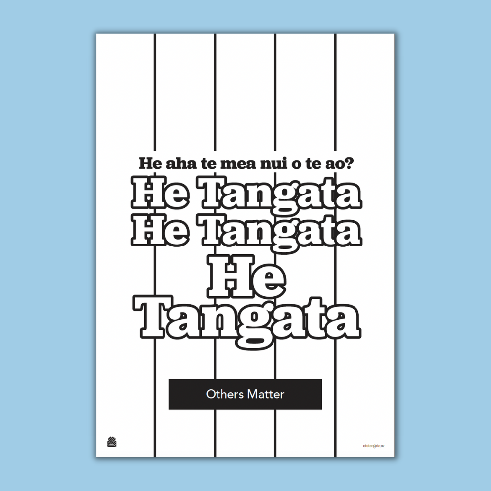 He Aha Te Mea Nui O Te Ao? He Tangata - Colouring Page