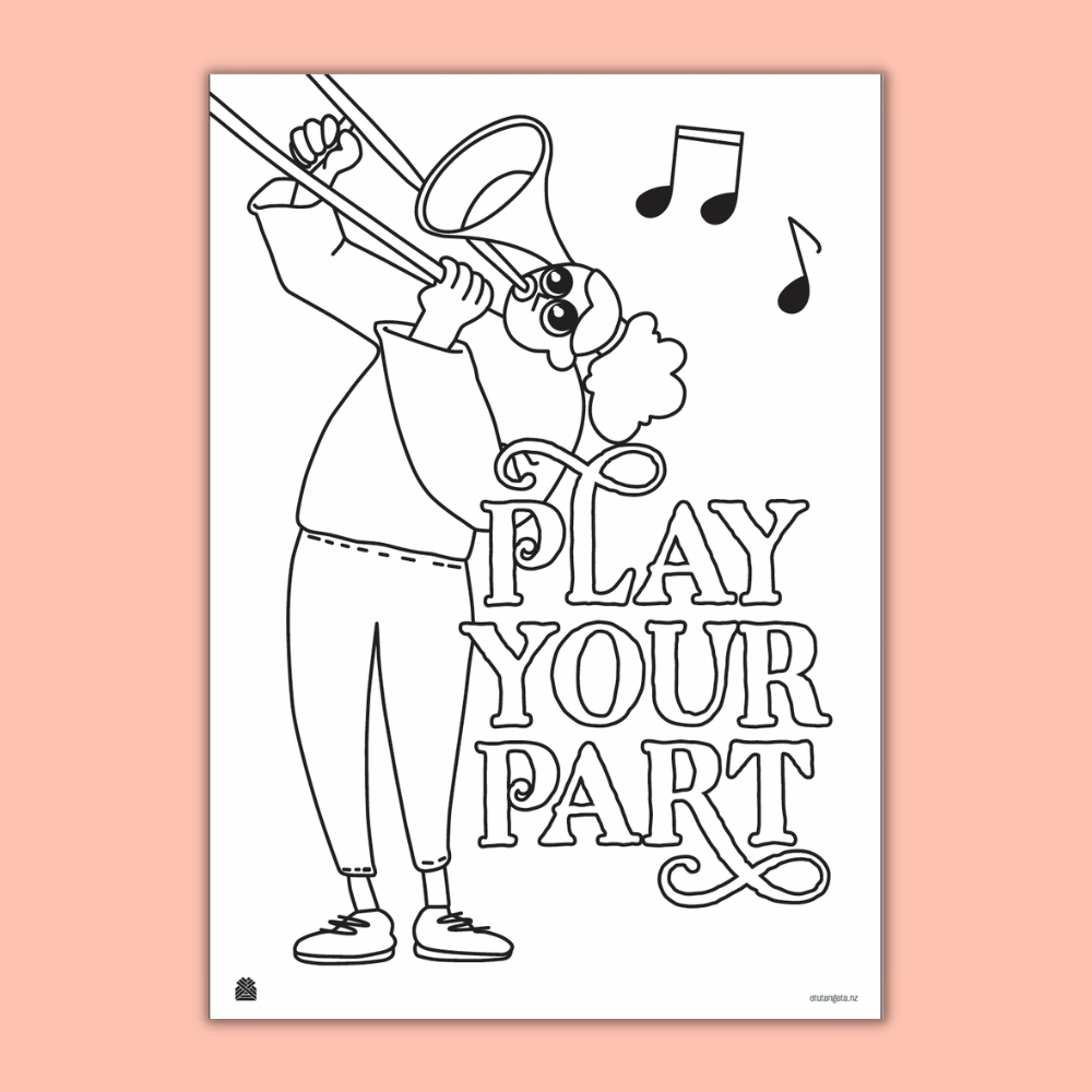 Play Your Part - Colouring Page