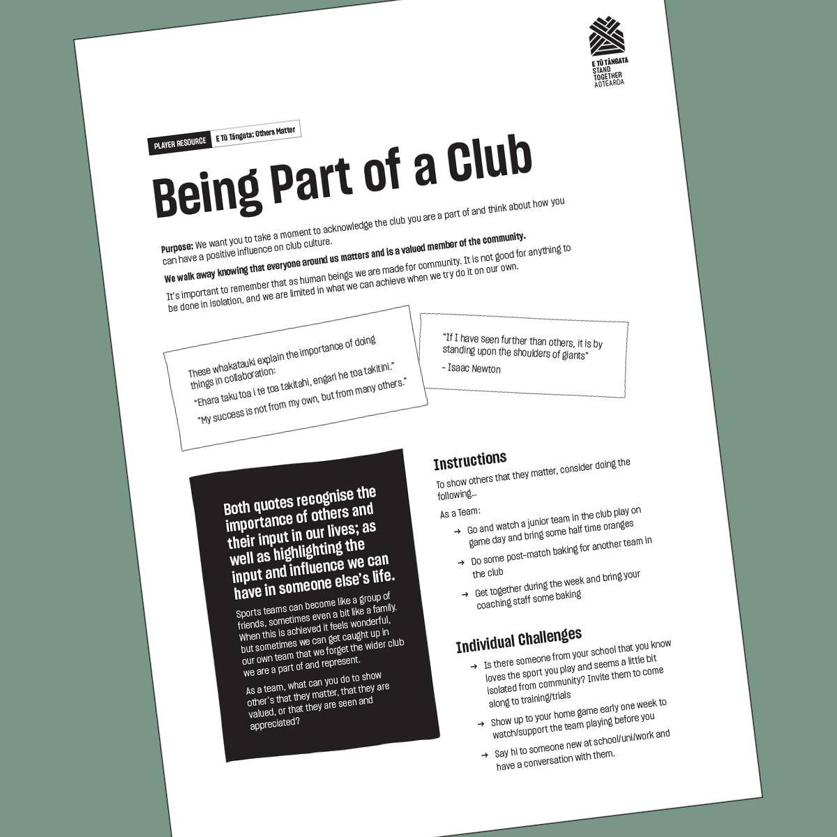 Being Part of a Club
