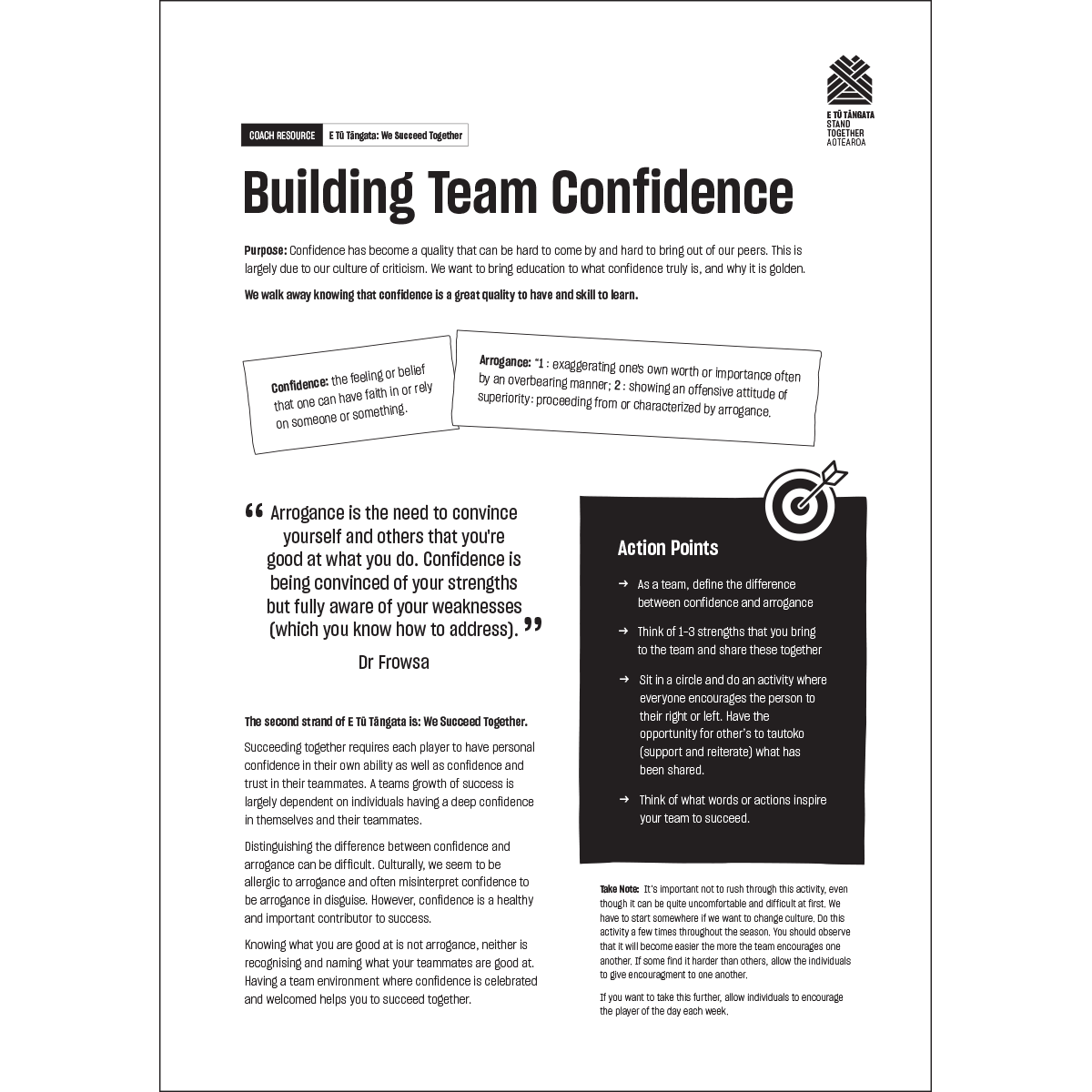 building confidence worksheet