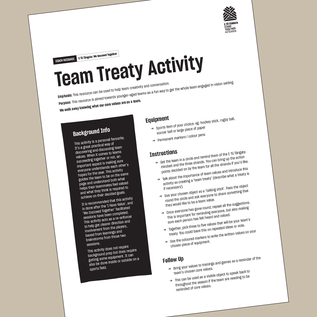 Team Treaty Activity