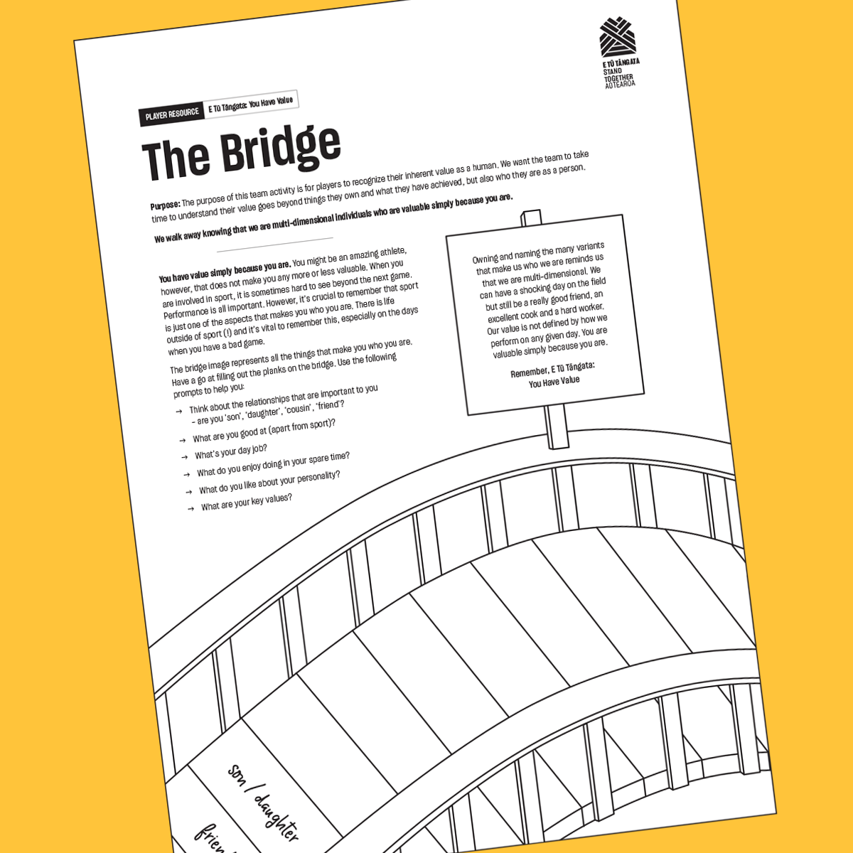 The Bridge Activity for Players and Athletes